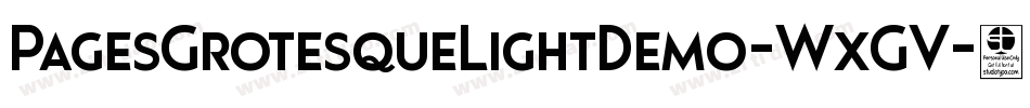 PagesGrotesqueLightDemo-WxGV字体转换 PagesGrotesqueLightDemo-WxGV字体转换