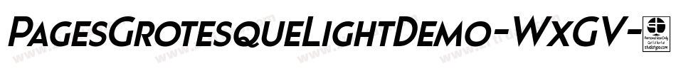 PagesGrotesqueLightDemo-WxGV字体转换 PagesGrotesqueLightDemo-WxGV字体转换