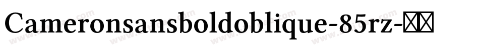 Cameronsansboldoblique-85rz字体转换