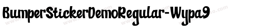 BumperStickerDemoRegular-Wypa9字体转换