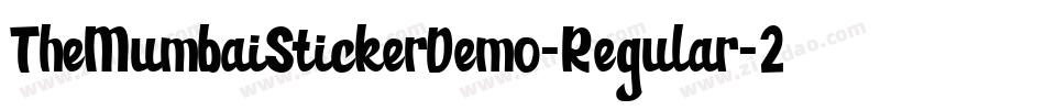 TheMumbaiStickerDemo-Regular-2字体转换
