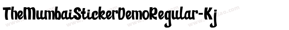 TheMumbaiStickerDemoRegular-Kj6o字体转换