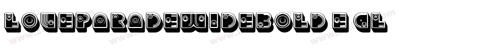 LoveParadeWidebold-e9Gl字体转换