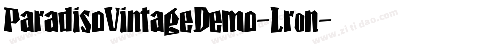 ParadisoVintageDemo-Lr0n字体转换