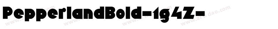 PepperlandBold-1g4Z字体转换