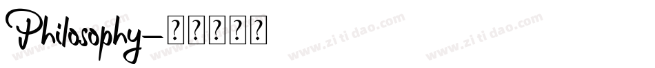 Philosophy字体转换