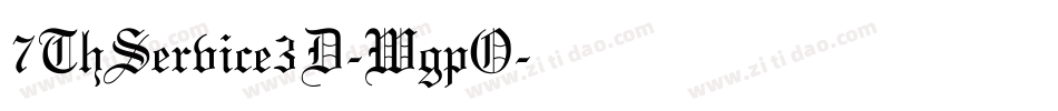 7ThService3D-WgpO字体转换
