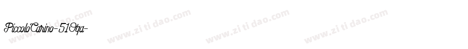 PiccoloCarino-51Oqa字体转换