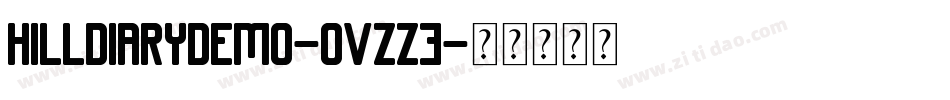 HillDiaryDemo-OVZZ3字体转换
