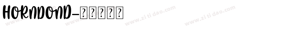 HorndonD字体转换