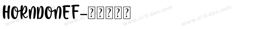 HorndonEF字体转换