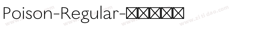 Poison-Regular字体转换