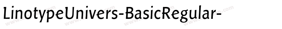 LinotypeUnivers-BasicRegular字体转换