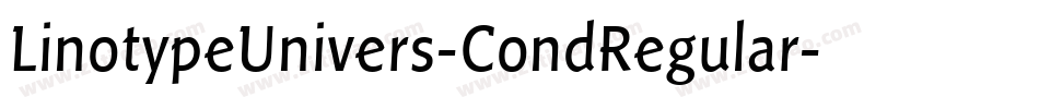 LinotypeUnivers-CondRegular字体转换