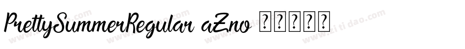 PrettySummerRegular-aZno字体转换
