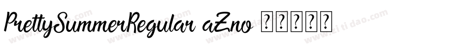 PrettySummerRegular-aZno字体转换