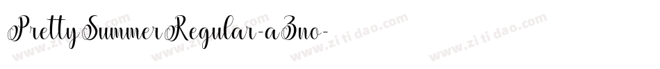 PrettySummerRegular-aZno字体转换
