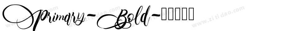 Primary-Bold字体转换