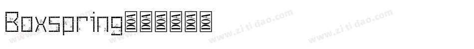 Boxspring字体转换