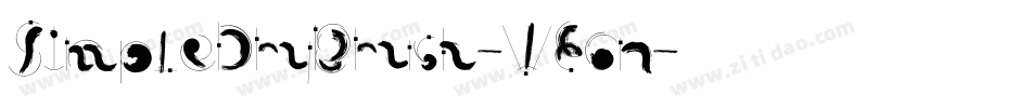 SimpleDryBrush-WE6n字体转换