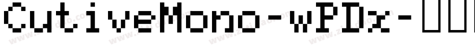 CutiveMono-wPDx字体转换
