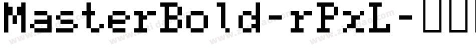 MasterBold-rPxL字体转换