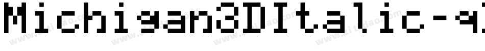 Michigan3DItalic-qPxl字体转换
