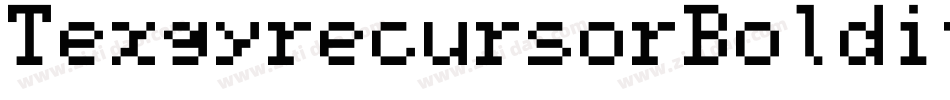 TexgyrecursorBolditalic-JEDx字体转换