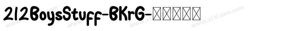 212BoysStuff-BKrG字体转换