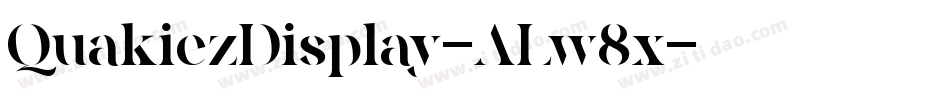 QuakiezDisplay-ALw8x字体转换