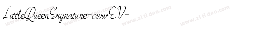 LittleQueenSignature-owwEV字体转换