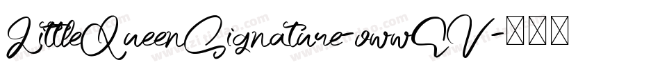LittleQueenSignature-owwEV字体转换