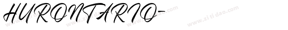 HURONTARIO字体转换