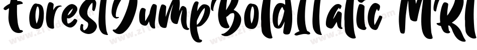 ForestJumpBoldItalic-MRlv字体转换