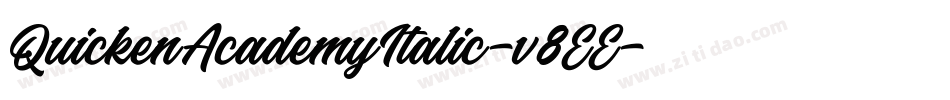 QuickenAcademyItalic-v8EE字体转换