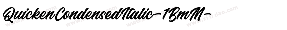 QuickenCondensedItalic-1BmM字体转换