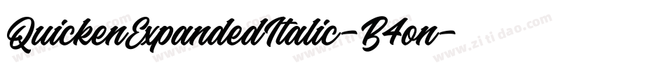 QuickenExpandedItalic-B4on字体转换