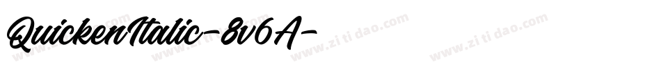 QuickenItalic-8v6A字体转换