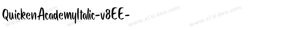 QuickenAcademyItalic-v8EE字体转换