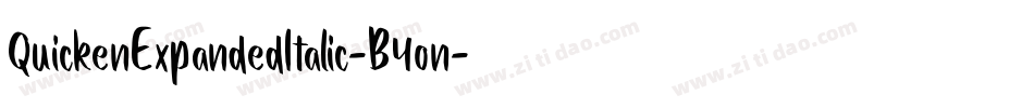 QuickenExpandedItalic-B4on字体转换