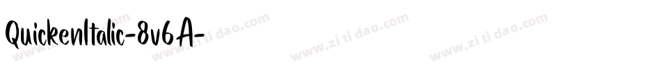 QuickenItalic-8v6A字体转换