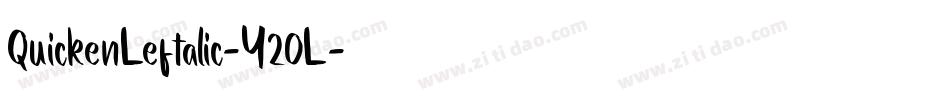 QuickenLeftalic-Y20L字体转换