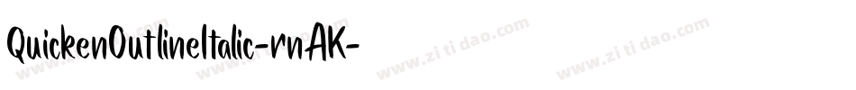 QuickenOutlineItalic-rnAK字体转换