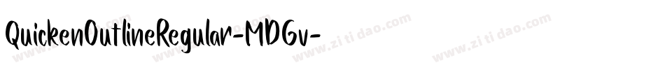 QuickenOutlineRegular-MDGv字体转换