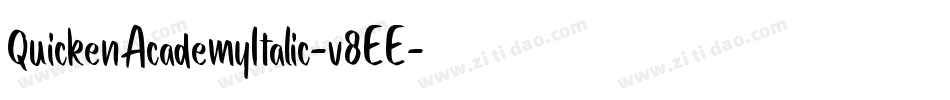 QuickenAcademyItalic-v8EE字体转换