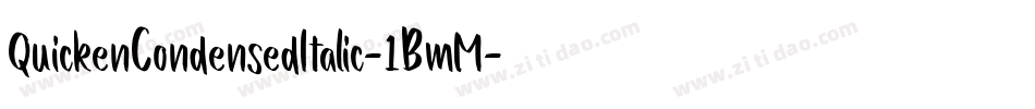 QuickenCondensedItalic-1BmM字体转换