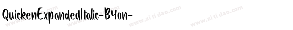 QuickenExpandedItalic-B4on字体转换