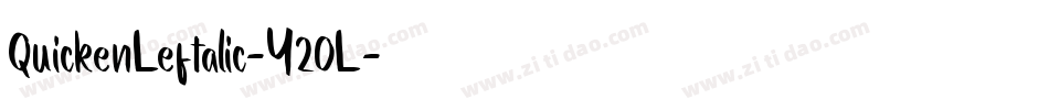 QuickenLeftalic-Y20L字体转换