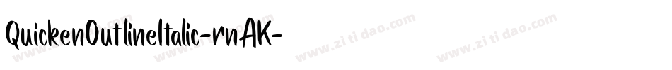 QuickenOutlineItalic-rnAK字体转换