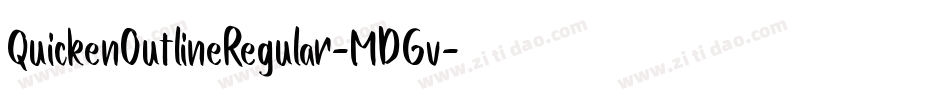 QuickenOutlineRegular-MDGv字体转换